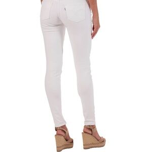 Levi’s 535 Mid Rise Super Skinny White Denim Jeans Sz 25